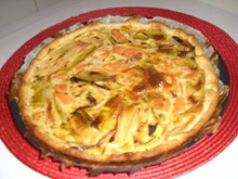 Quiche saumon et poireaux