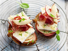 Tartine pommes, coppa et Caprice des Dieux