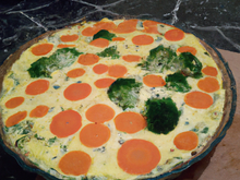 Flan de brocolis, carottes et ricotta