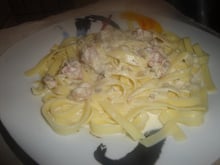 Tagliatelle à la carbonara traditionnelle