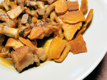 Rôti de porc aux girolles