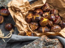 Châtaignes grillées au four