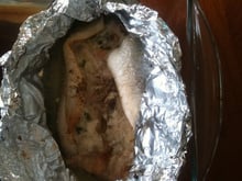 Truite crémeuse en papillote