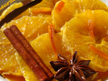 Soupe d'orange au caramel d'épices