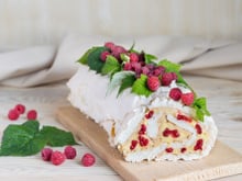 Bûche mascarpone framboises