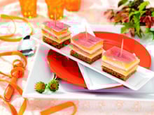 Millefeuille sucré - salé à la mangue et à la Tomme de Savoie