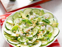 Trop chaud pour allumer le four : j'ai improvisé cette assiette aux courgettes crues et c'est devenu mon repas star de l'été