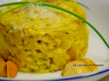 Risotto aux champignons parfumé au safran