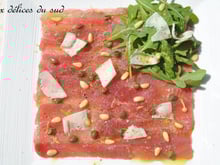 Carpaccio de thon frais