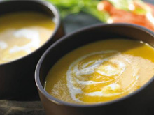 Velouté aux concombres et carottes