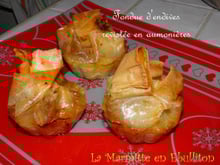 Fondue d'endives revistée en aumônières