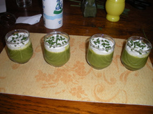 Velouté de courgette et sa crème