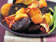 Poêlée de boudin noir aux deux pommes