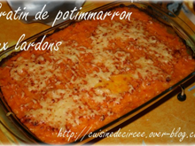 Gratin de potimarron aux lardons