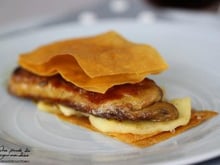 Mille-feuilles de foie gras aux pommes