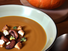 Soupe de potimarron et châtaignes