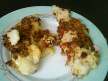 Escalopes de dinde farcies aux fruits secs et pain d'épice