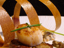 Saint Jacques sur Foie Gras Poêlé aux Cèpes de Bordeaux