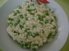 Risotto aux petits pois maison