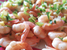 Gambas à la ciboulette