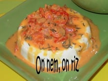 Panna cotta de chèvre et sa poêlée de poivrons