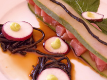 Sashimi de thon, algues Hiziki