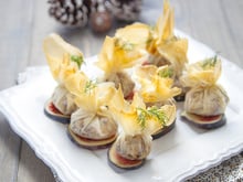 Mini-aumônières au tempeh & marrons