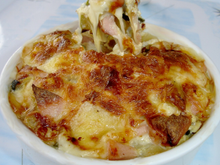 Minis gratins au Moulis et cervelas