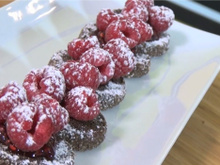 Sablés diamants au chocolat et aux framboises