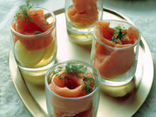 Verrines au saumon fumé