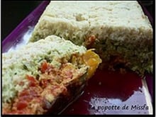 Terrine de poisson, courgette, poivron