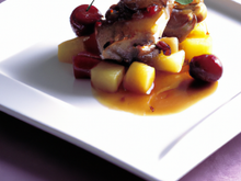 Chapon aux fruits exotiques