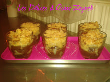 Verrine poire chocolat crumble