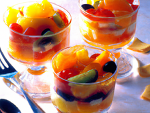 Verrine de fruits à la faisselle