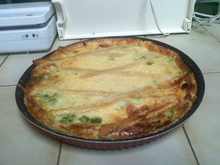 Tarte aux asperges vertes et au jambon cuit