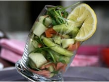 Salade au saumon et aux kiwis