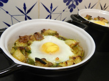 Œufs cocotte à la fondue de courgettes