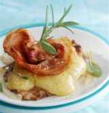 Piccatas de veau à l'Emmental, pancetta et sauge