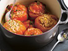 Tomates cœur de bœuf farcies au crabe