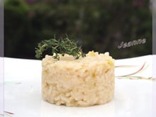 Risotto à l'ail et aux poireaux