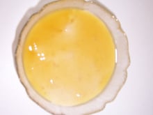 Panna cotta vanillée de poire sur un lit de spéculoos