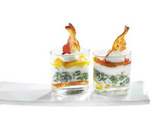 Verrines de poivrons et épinards au Philadelphia