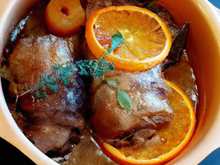 Rouelle de porc à l'orange en cocotte