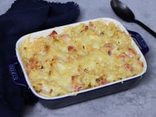 Gratin de pâtes au jambon