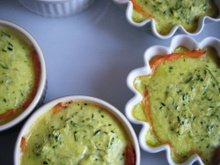 Timbales de courgette au saumon