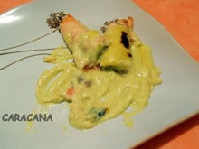 Blancs de poireaux au saumon et béchamel