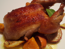 Canard chaponné rôti