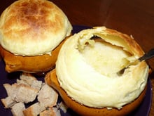 Soupe à l'oignon et son dôme maison