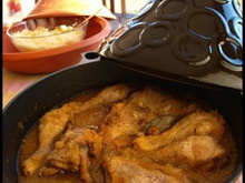 Tajine de poulet aux oignons confits