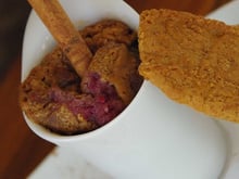 Moelleux aux framboises et cœur de spéculos